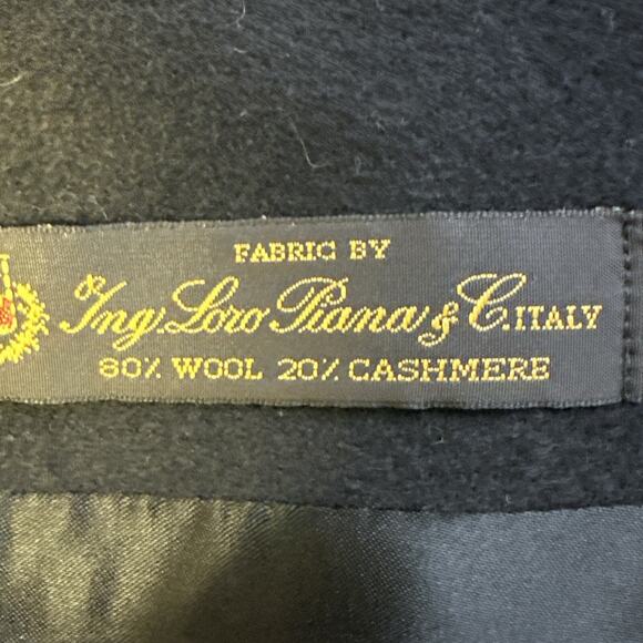 VTG Fleurette Loro Piana Sz 6 Wool Cashmere Blend Black Coat Quiet Luxury - Picture 6 of 13